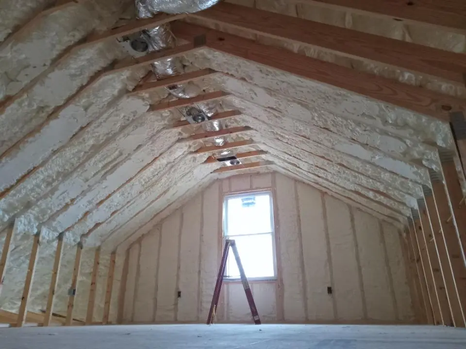 Spray foam roofing application for Crawl Space Insulation project in Ladson